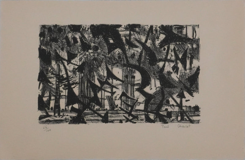 Paul CHARLOT : La forêt abstraite, Lithographie originale signée