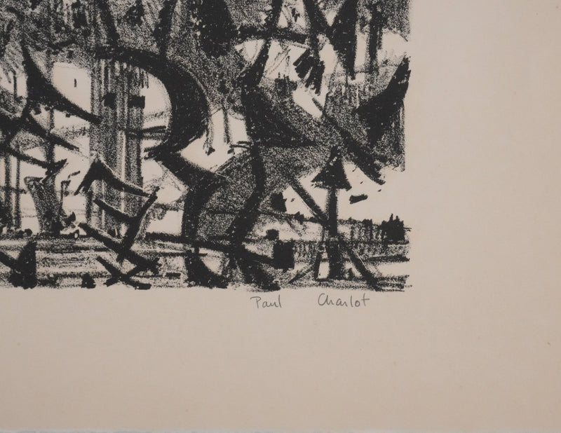 Paul CHARLOT : La forêt abstraite, Lithographie originale signée