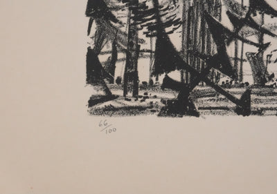 Paul CHARLOT : La forêt abstraite, Lithographie originale signée
