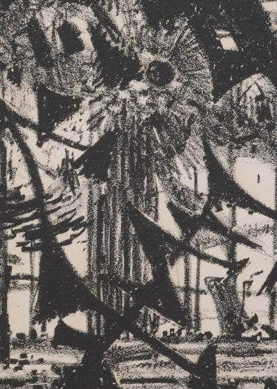 Paul CHARLOT : La forêt abstraite, Lithographie originale signée