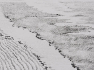 Camille COMBE : Sur les grèves d'Amrum, Gravure originale signée