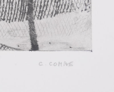 Camille COMBE : A Hoorn, Gravure originale signée
