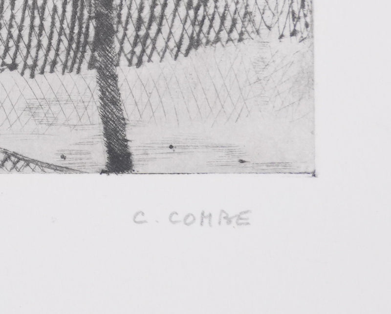 Camille COMBE : A Hoorn, Gravure originale signée
