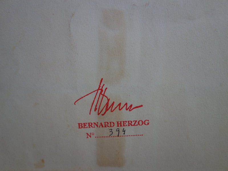 Bernard HERZOG : Vitraux, Dessin original signé