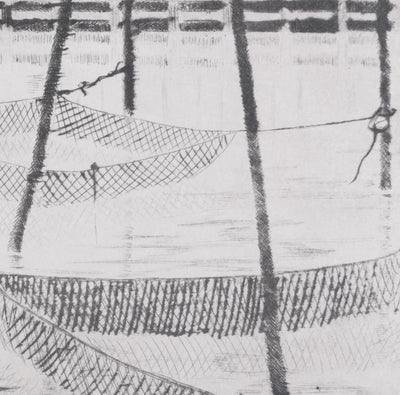 Camille COMBE : A Hoorn, Gravure originale signée