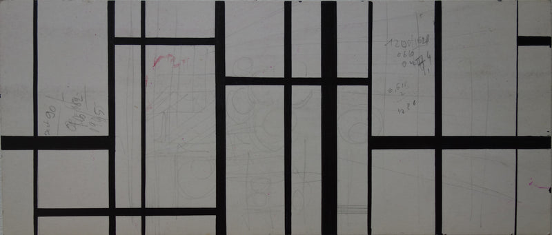 Bernard HERZOG : Structure colorée, Dessin original