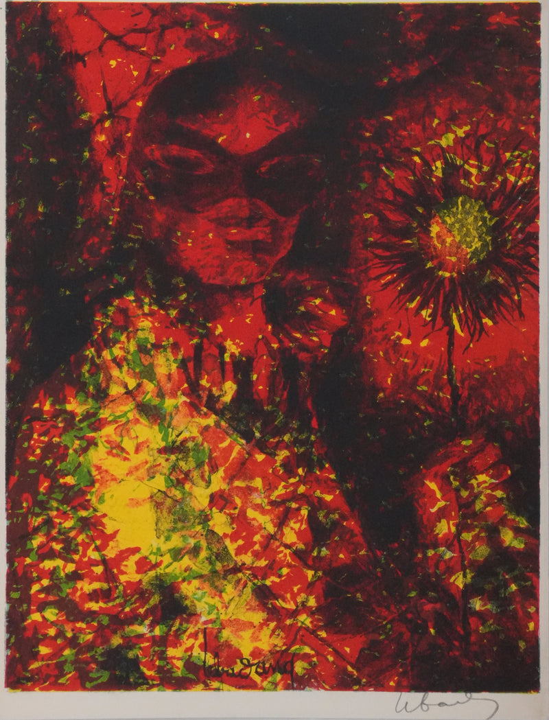 Dang LEBADANG : Le bal masqué, Lithographie originale signée