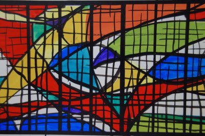 Bernard HERZOG : Vitraux colorés, Dessin original