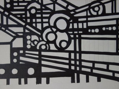 Bernard HERZOG : Infrastructure, Dessin original
