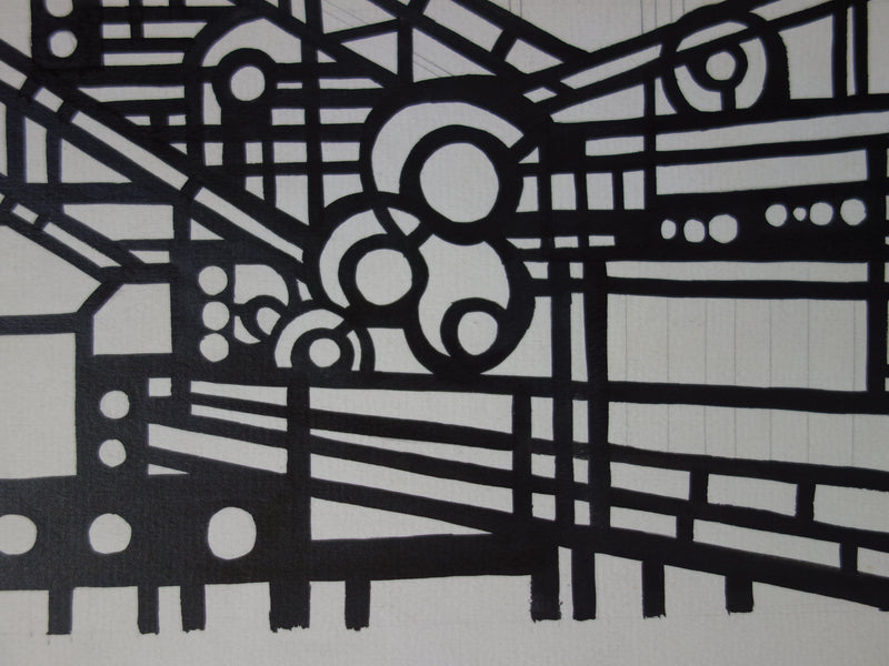Bernard HERZOG : Infrastructure, Dessin original
