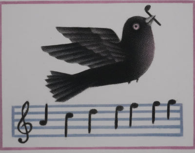 Mario AVATI : Le chant de l'oiseau, Gravure originale signée