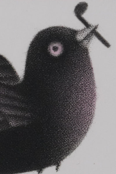 Mario AVATI : Le chant de l'oiseau, Gravure originale signée