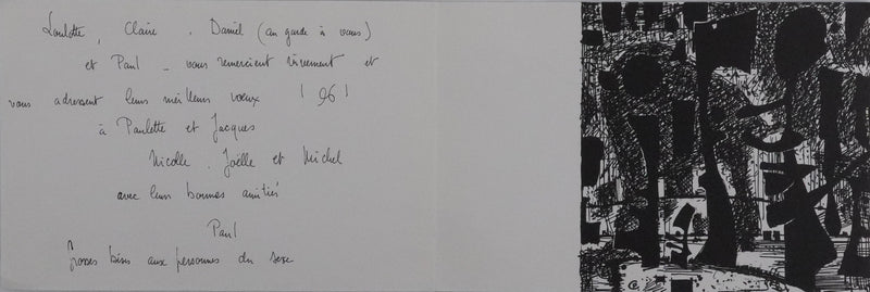 Paul CHARLOT : La rencontre, Lithographie originale signée