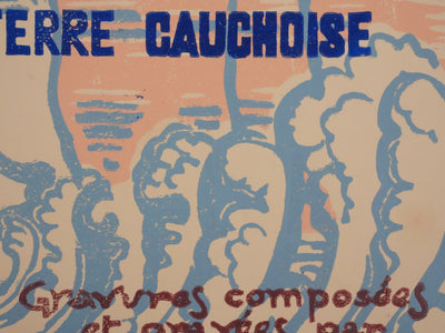 Albert COPIEUX : Les falaises normandes, Lithographie originale