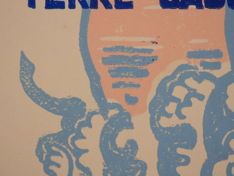 Albert COPIEUX : Les falaises normandes, Lithographie originale