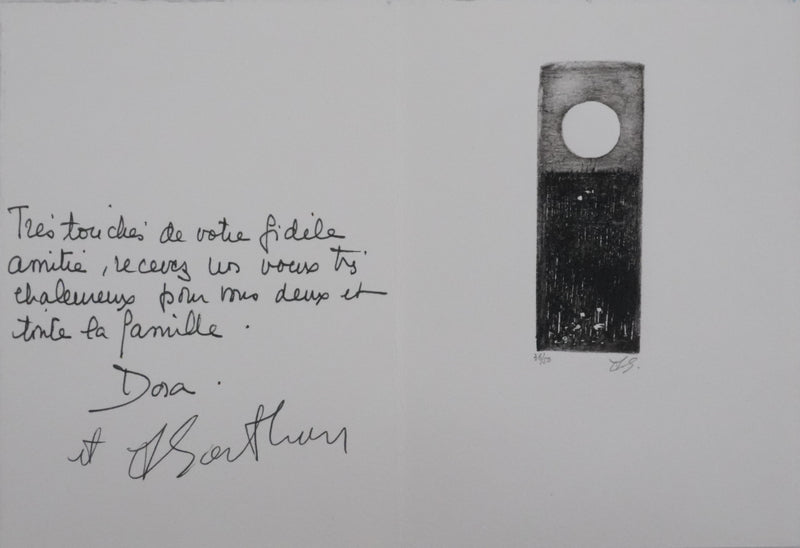 Maurice Elie SARTHOU : La lune sur le champs, Gravure originale signée