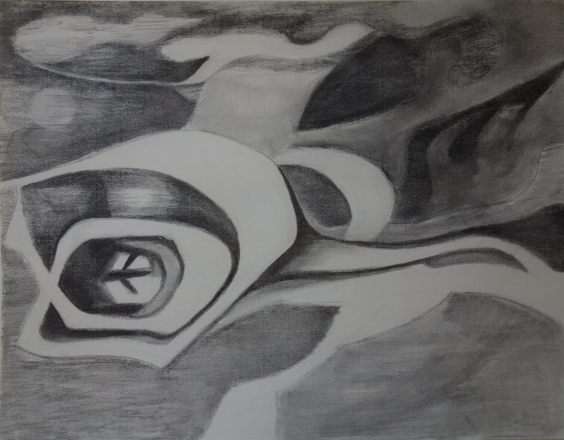 Bernard HERZOG : Composition en noir et blanc, Dessin original signé
