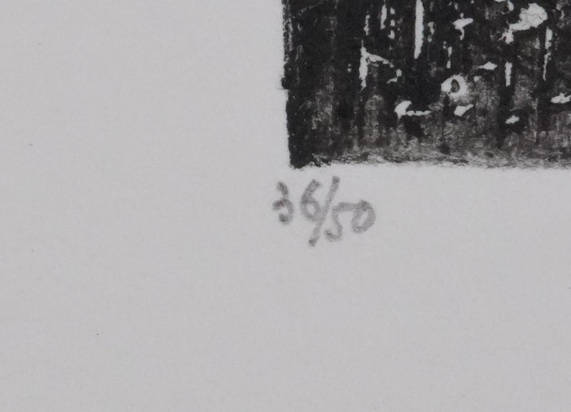 Maurice Elie SARTHOU : La lune sur le champs, Gravure originale signée