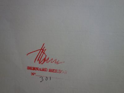 Bernard HERZOG : Composition en noir et blanc, Dessin original signé