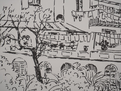 Georges BOINOT : Voyages, Menton, Lithographie originale signée