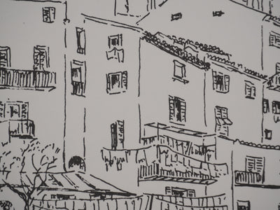 Georges BOINOT : Voyages, Menton, Lithographie originale signée