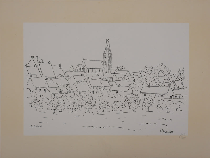 Georges BOINOT : Voyages, Saint Arnoult, Lithographie originale signée