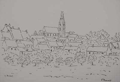 Georges BOINOT : Voyages, Saint Arnoult, Lithographie originale signée