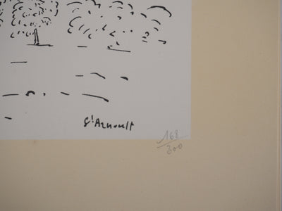 Georges BOINOT : Voyages, Saint Arnoult, Lithographie originale signée