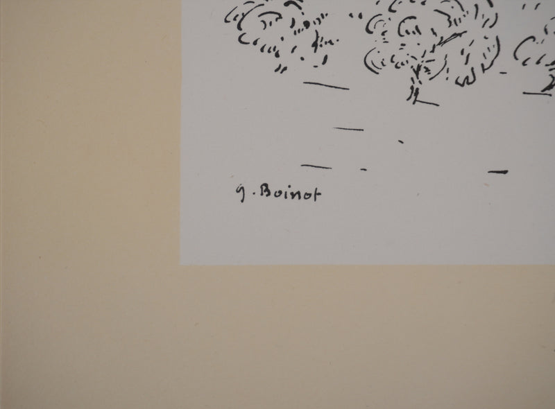 Georges BOINOT : Voyages, Saint Arnoult, Lithographie originale signée