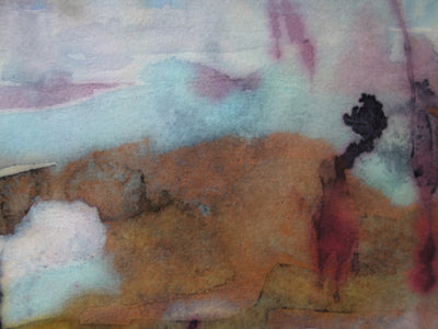 Bernard HERZOG : Dans les nuages, Aquarelle originale signée