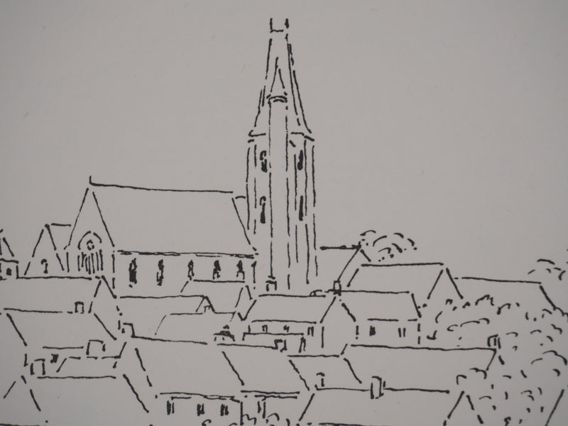 Georges BOINOT : Voyages, Saint Arnoult, Lithographie originale signée