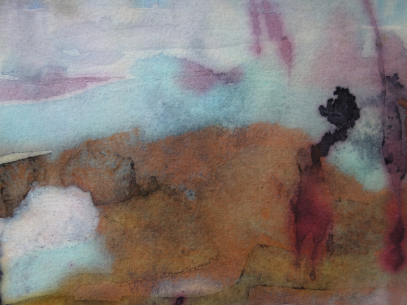 Bernard HERZOG : Dans les nuages, Aquarelle originale signée