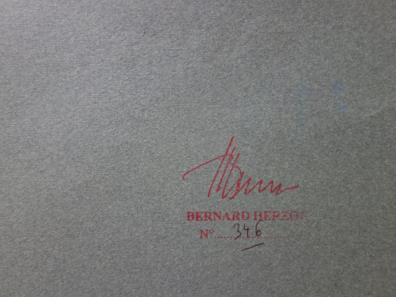 Bernard HERZOG : Dans les nuages, Aquarelle originale signée