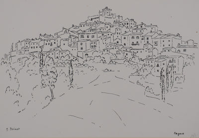 Georges BOINOT : Voyages, Cagnes, Lithographie originale signée