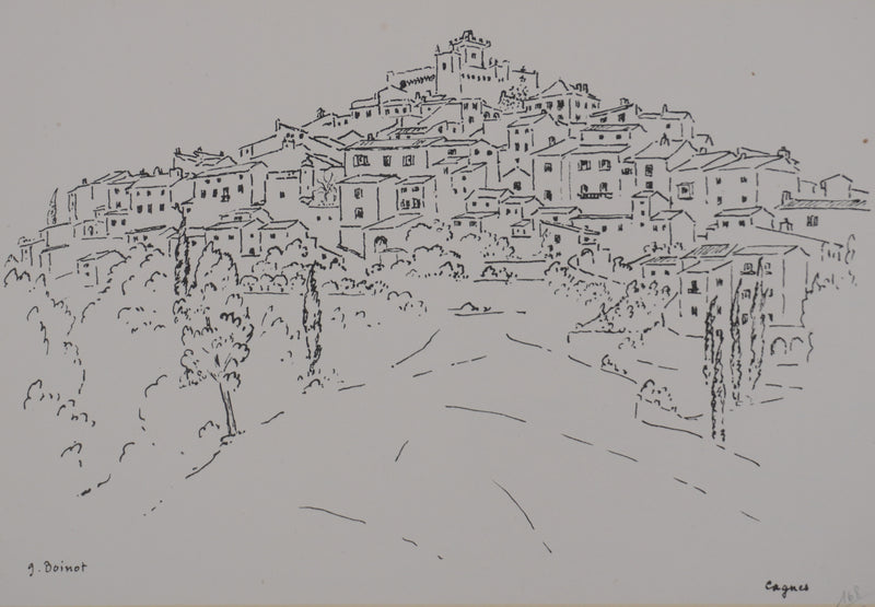 Georges BOINOT : Voyages, Cagnes, Lithographie originale signée