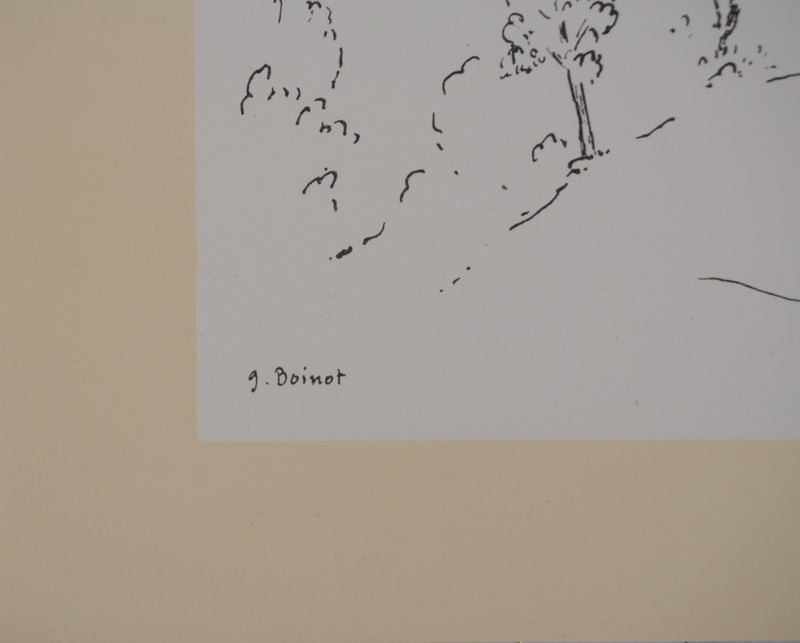 Georges BOINOT : Voyages, Cagnes, Lithographie originale signée