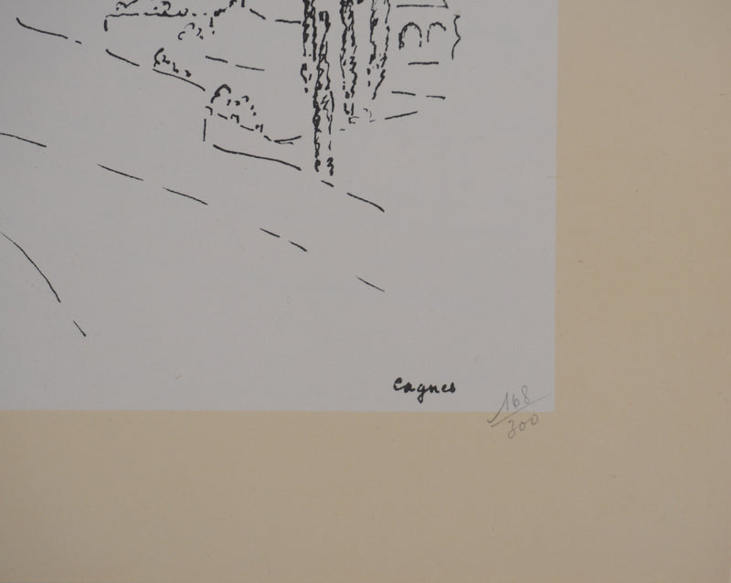 Georges BOINOT : Voyages, Cagnes, Lithographie originale signée
