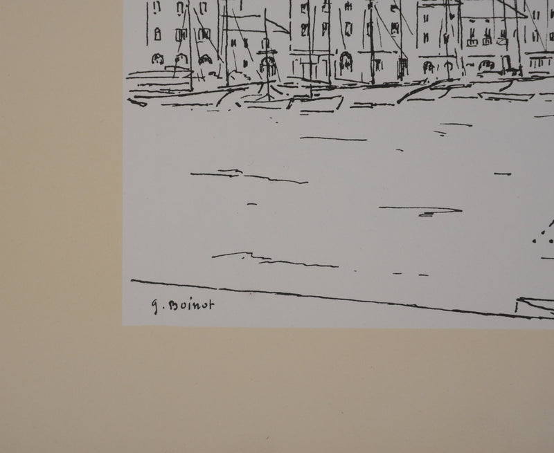 Georges BOINOT : Voyages, Cannes, Lithographie originale signée