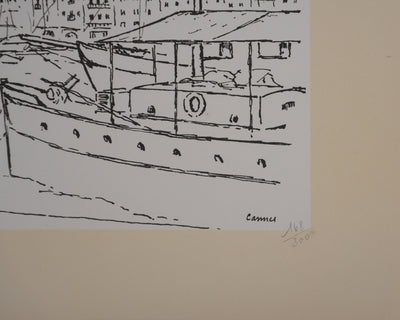 Georges BOINOT : Voyages, Cannes, Lithographie originale signée