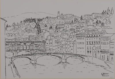 Georges BOINOT : Voyages, Florence, Lithographie originale signée