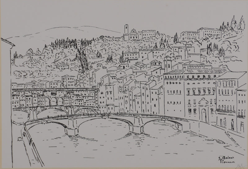 Georges BOINOT : Voyages, Florence, Lithographie originale signée