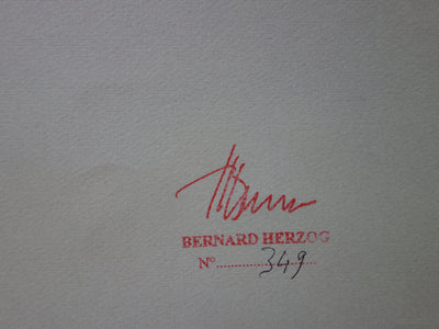 Bernard HERZOG : Cartographie d’un rêve, Aquarelle originale signée