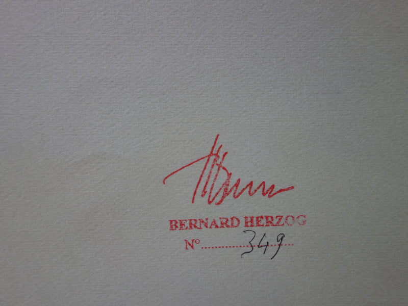 Bernard HERZOG : Cartographie d’un rêve, Aquarelle originale signée