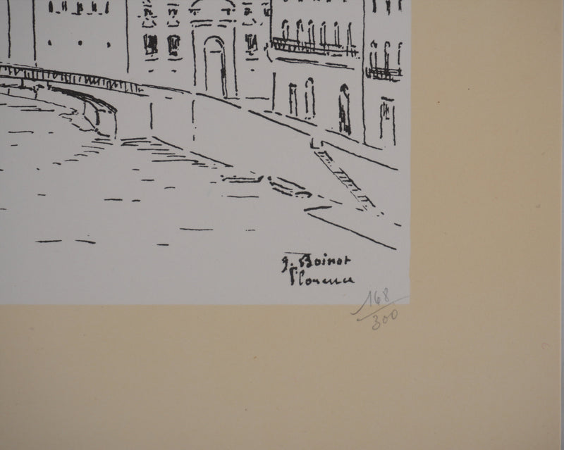 Georges BOINOT : Voyages, Florence, Lithographie originale signée