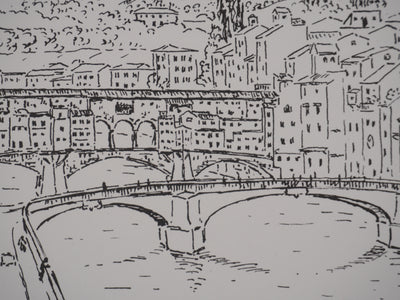Georges BOINOT : Voyages, Florence, Lithographie originale signée