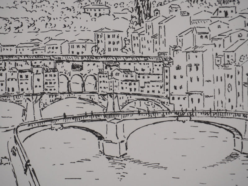 Georges BOINOT : Voyages, Florence, Lithographie originale signée