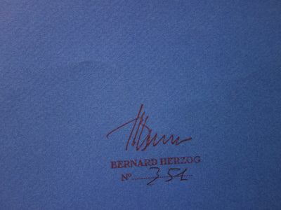 Bernard HERZOG : A travers le cercle rouge, Aquarelle originale signée
