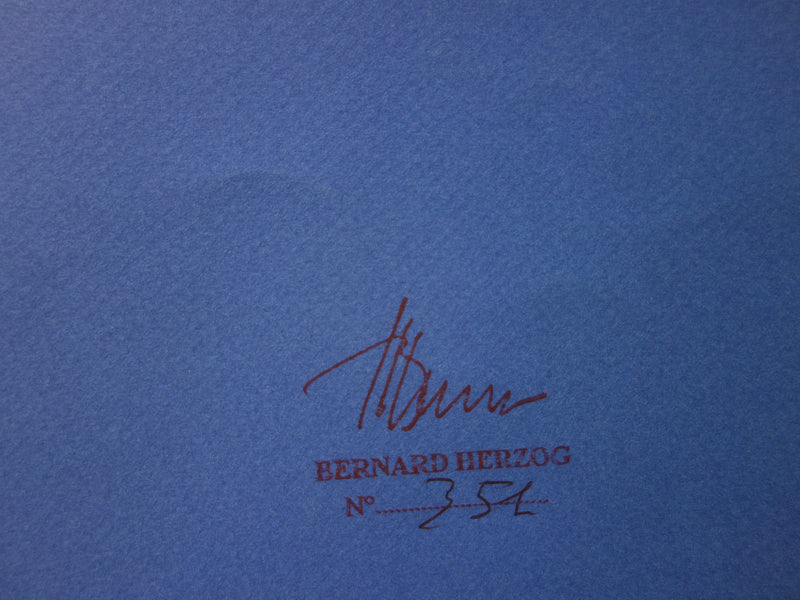 Bernard HERZOG : A travers le cercle rouge, Aquarelle originale signée