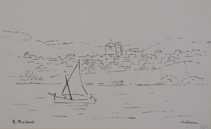 Georges BOINOT : Voyages, Palma de Majorque, Lithographie originale signée