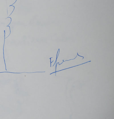 Baron d'ESNEVAL : Le grand arbre, Autographe et dessin original signé